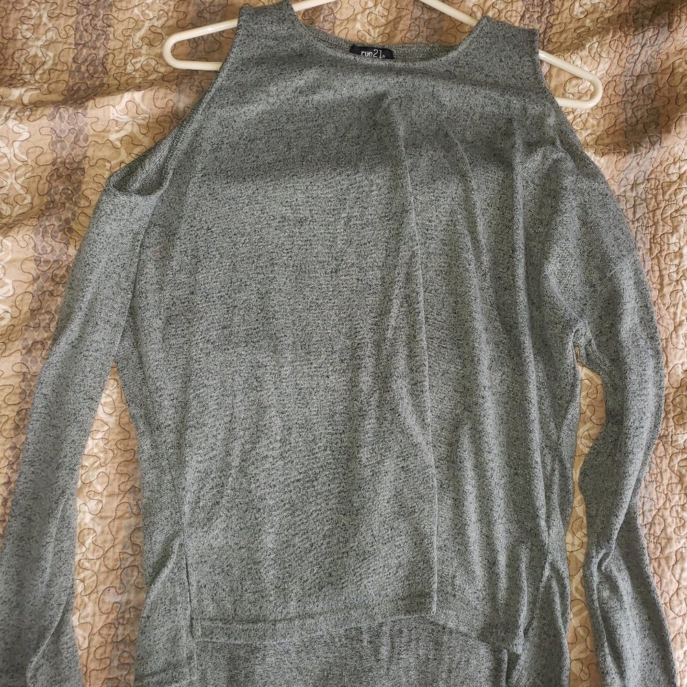 open shoulder long sleeve